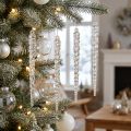 Glaçons décoratifs à suspendre hiver paillettes claires 14cm 4pcs | Floristik24.be