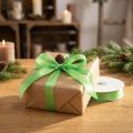 Ruban cadeau et décoration 15 mm x 50 m vert clair | Floristik24.be