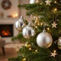 Boule de Noël argent Ø10cm 4pcs | Floristik24.be