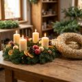 Couronne de paille naturelle Ø35cm - couronne décorative pour loisirs créatifs et calendrier de l'Avent, lot de 5 | Floristik24.be