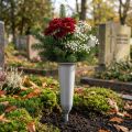 Vase funéraire argent 28,5cm | Floristik24.be