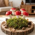 Champignons décoratifs à coller sur fil Ø2,5cm 36 pcs | Floristik24.be