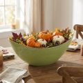 Bol décoratif en plastique vert clair 39cm x 13cm H13cm 1 pièce | Floristik24.be