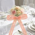 Ruban décoratif, dentelle au crochet, saumon, 12 mm, 20 m | Floristik24.be