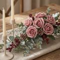 Rose en mousse Ø10cm vieux rose 8 pcs | Floristik24.be