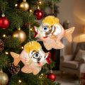 Décoration en verre poissons dorés – Lot de 2, 9,5 cm | Floristik24.be