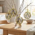 Abeille à suspendre décoration ressort en bois Ø12cm 4pcs | Floristik24.be