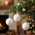 Boules de neige déco cintre neige artificielle Ø5,5cm 6pcs | Floristik24.be