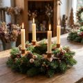 Chandelier bougies étoile de l'Avent marron Ø9.5cm 4pcs | Floristik24.be
