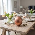 Décoration oeuf d'autruche soufflé déco Pâques cuivre Ø12cm H14cm | Floristik24.be