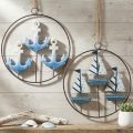 Anneau décoratif en métal pour suspendre voiliers/ancres Ø18cm 2 pièces | Floristik24.be