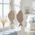 Crochet déco poisson en bois 21cm 2pcs | Floristik24.be