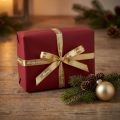 Ruban de Noël Ruban Joyeux Noël Or Blanc 10mm 20m | Floristik24.be