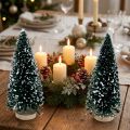 Sapin décoratif avec neige, décoration de Noël, Avent H13cm Ø5,5cm 2 pcs | Floristik24.be