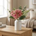 Hortensia fleur de jardin artificielle rose et verte avec bourgeons 52cm | Floristik24.be