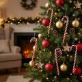 Zuckerstangen décoratives rouge et blanc 18 cm - Lot de 12 | Floristik24.be