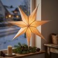Étoile en papier lumineuse avec jute pour Noël 60 cm | Floristik24.be