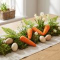 Carotte déco carottes floquées orange vert H23cm 8 pcs | Floristik24.be