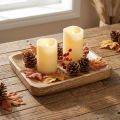 Plateau décoratif en bois de manguier à motif floral, 20 × 15,5 cm | Floristik24.be