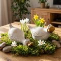Figurine décorative de canard en céramique, 13 cm, lot de 2, idéale pour attirer tous les regards dans votre salon. | Floristik24.be