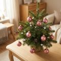Mini boules de Noël en verre rose ancien Ø2,5cm 22 pcs | Floristik24.be