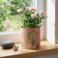 Pot de fleurs décoratif en métal saumon Ø15,5 cm H15 cm | Floristik24.be