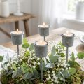 Bougeoirs enfichables Shabby Chic gris Ø3cm H8,5cm 8pcs | Floristik24.be