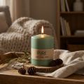 Bougie pilier PURE bougies Wenzel vert émeraude 90/70mm | Floristik24.be