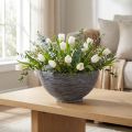 Bol décoratif rond pour plantes gris noir Ø40cm H19,5cm | Floristik24.be