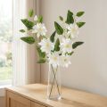 Branche de clématite artificielle fleurie pour une décoration élégante et facile d'entretien, 81 cm, 2 pièces | Floristik24.be