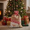 Sac en jute, sac en jute Noël, sac cadeau grand 50×35cm | Floristik24.be