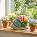 Figurine décorative escargot en céramique couleur 19cmx8,5cmx14,5cm | Floristik24.be