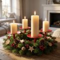 Bougeoir enfichable rouge Ø9cm 4 pcs | Floristik24.be