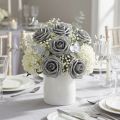 Rose en mousse Ø6cm gris 27p | Floristik24.be