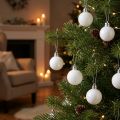 Décorations de sapin de Noël Boule de Noël blanche 3 cm 14 pièces | Floristik24.be