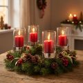 Bougeoir à brancher métal/verre Ø5cm H14cm 4pcs | Floristik24.be