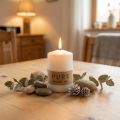 PURE Nature Safe Candle bougie pilier stéarine, cire de colza 90/60mm blanc 1 pc | Floristik24.be