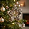 Etoile à suspendre décoration de Noël blanche, pailletée Ø15cm | Floristik24.be