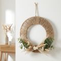 Anneau décoratif suspendu, style bohème, argent naturel, Ø39,5 cm | Floristik24.be