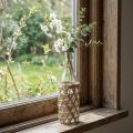 Bouteille déco en verre décoration de bouteille en verre tressée Ø9.5cm H31cm | Floristik24.be