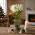 Rose de Noël artificielle, décoration de rose de neige, fleurs en soie, 36 cm | Floristik24.be