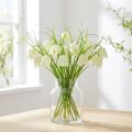 Fleurs en damier Fritillaria artificielles blanc, vert 40cm 12 pcs | Floristik24.be