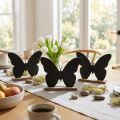 Décoration de table en bois papillon noir naturel 15cm 6 pièces | Floristik24.be