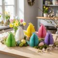 Poulets décoratifs en papier nid d'abeille Pâques 11×6,5×12cm 6pcs | Floristik24.be