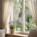 Coeurs décoratifs à suspendre lilas blanc 18,5×17cm 4 pcs | Floristik24.be