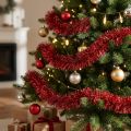 Guirlande Lametta Rouge Brillante 270 cm pour Décorations de Noël | Floristik24.be