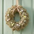Couronne de paille, couronne de porte, Ø25cm, décoration de Pâques naturelle | Floristik24.be