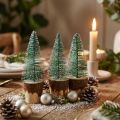 Décoration de Noël Sapin de Noël enneigé 10cm 8pcs | Floristik24.be
