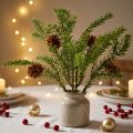 Branches de sapin artificielles avec pommes de pin naturelles, décoration de Noël en jute, 28 cm, lot de 4 pièces | Floristik24.be