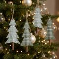 Lot de 4 décorations sapins en feutre verts 20 cm | Floristik24.be